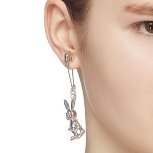 Brand New Ambush Silver Bunny Charm Earring